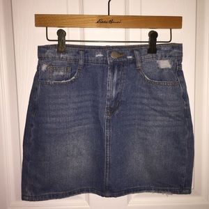 denim mini skirt. NEW!